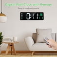 thumbnail image 3 of Reloj de pared digital con control remoto, reloj digital LED grande de 16 pulgadas con visualización de hora/fecha/semana/temperatura, reloj de pared con atenuación automática y 10 niveles de brillo p, 3 of 8