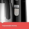 BLACK+DECKER 12-Cup Thermal Programmable Coffee maker, Brew Strength Selector, Auto-clean, Black and Silver