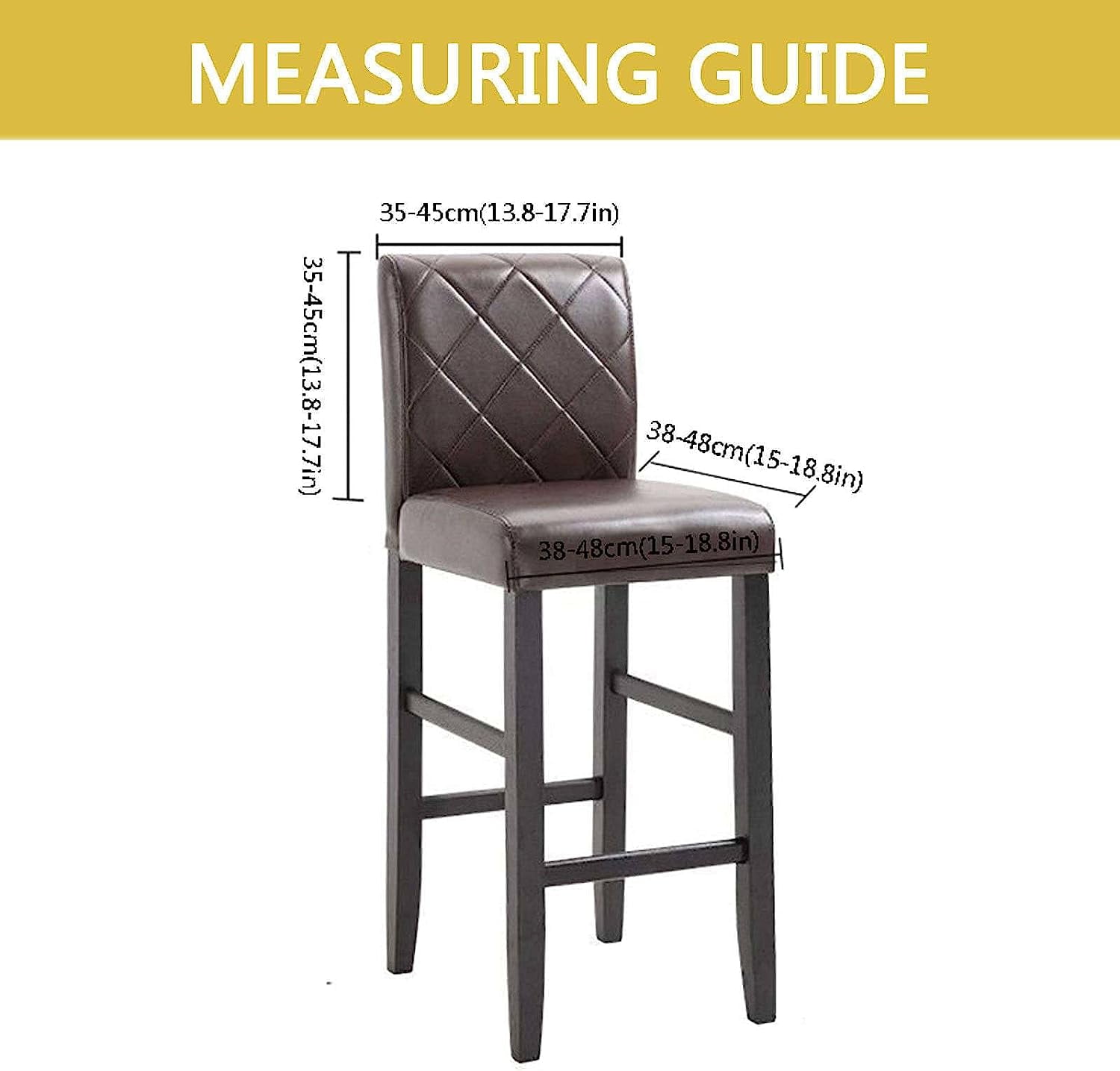 UMMH Velvet Bar Stool Cover Stretch Counter Stool Slipcover Set of 4