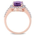 thumbnail image 4 of Everly Women's Created Sapphire and Created Amethyst 10k Rose Gold Ring, 4 of 8