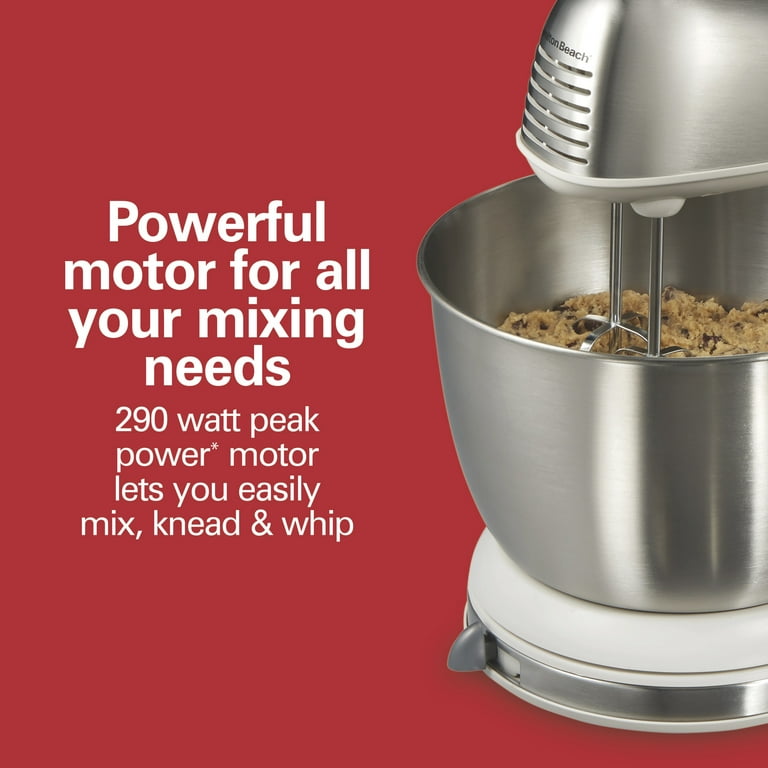 Hamilton Beach Classic Stand and Hand Mixer Combo for Kitchen, 4