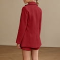 thumbnail image 4 of VOUZZA Girls Clothing Set Single Long Sleeve Blazer and Shorts 2-Piece Elegant Suit 3-14Y, 4 of 7