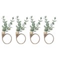 thumbnail image 1 of Miangastore Unique Napkin Rings Hemp Rope Light Blue 4Pack, 1 of 9