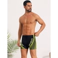 thumbnail image 2 of DARING DIVA Men's Printed Swimming Shorts Stretch Waist Surfing Board Shorts 36 Yellow, 2 of 6