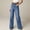 Blue, variant on Womens Wide Leg Jeans Mid Waisted Trendy Baggy Jeans with Pockets Soft Casual Loose Denim Pants Beige S