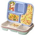 thumbnail image 2 of 4PCS Unbreakable Divided Plates for Adults, Lightweight Reusable Plastic Compartment Portion Control Plates, 1.8 Inch deeper depth Dinner Plate for Soup,yogurt, 2 of 6