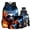 Flame & Water Football, variant on Garronmavis Flame & Ice Rugby Print Backpack for Boys Girls School Bag Insulated Lunch Box Lightweight Pencil Case Water Holder Case, Primary School Rucksack with Adjustable Shoulder
