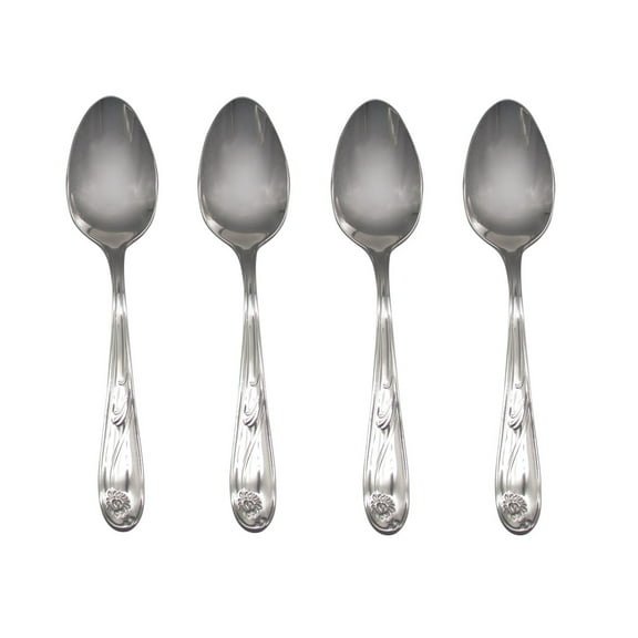 Lenox Poppies on Blue 18/8 Stainless Steel Teaspoon (Set of Four)