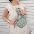 thumbnail image 3 of Bolso Nube para Mujer Bolso Mano Color Sólido Nailon Acolchado Informal (verde), 3 of 9