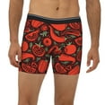 thumbnail image 2 of Cauagu Tomatoes And Chili Print Men's Boxer Briefs, Funny & Cute Underwear Elastic Waistband Briefs Ideal Gift for Men,1-Pack, 2 of 7