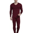 thumbnail image 3 of uikmnh Two Piece Outfits Solid Color Mens Milk Silk Constant Temperature Seamless Autumn and Winter Thermal Underwear Set Clothes Trousers Size:XL, 3 of 6