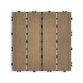 thumbnail image 2 of GZXS 11 Pack Interlocking Deck Tiles | 11.8"x11.8" WPC Patio Floor Tiles | Wood-Plastic Composite DIY Quick Install Decking, Water-Resistant Indoor & Outdoor Flooring – Oak Finish, 2 of 6