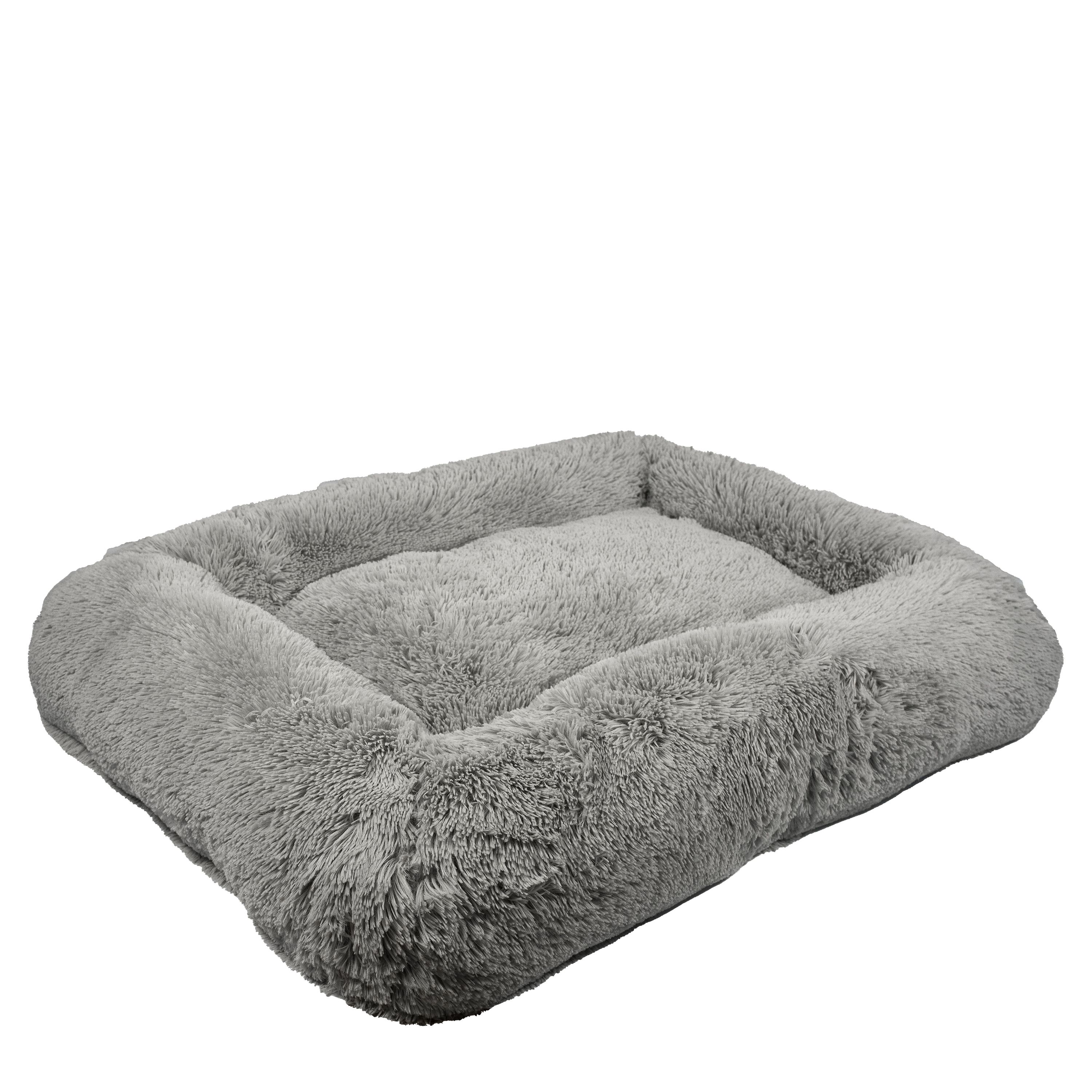 Euchirus Washable Extra Large Grey Dog Bed with Bolster