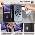 thumbnail image 4 of Compatible with Samsung Galaxy S20 FE Phone Case,Wave Curves and Sequins Meticulously Sewn PU Leather Flip Folding Kickstand Wallet Shockproof Rugged  Phone Case With Card Slots,Black, 4 of 9