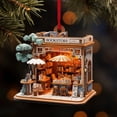 thumbnail image 4 of Walbest Christmas Bookstore Ornament Acrylic Book Stacked Hanging Decoration Xmas Tree Pendant Bookgift for Book Lover Holiday Tree Home Decor, 4 of 8
