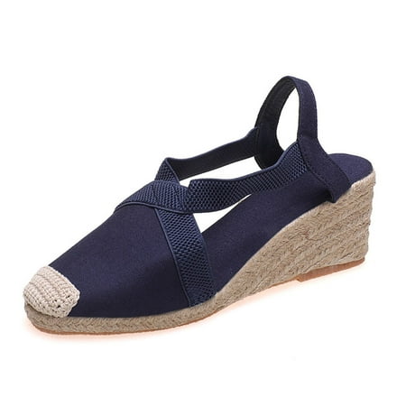 

Women s Sandals & Slides Thick Heels Fashion Sandals Sandals Wedge Buckle Thick-soled Platform Roman Sandals Orthopedic Wedge Close Toe Sandals Summer Beach Wrapped Shoes Size 3-7.5