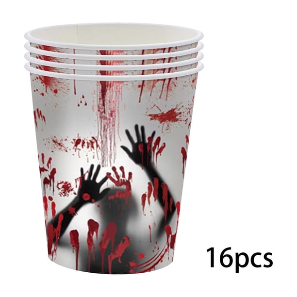 Juego de Vajilla para Fiesta de Halloween, Mantel Desechable para Fiesta de Miedo, Fiesta Temática de Halloween