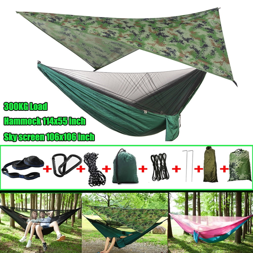 Outdoor Hammock Canopy Sun Rain Fly Tarp Camping Hanging Bed Tent