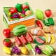 thumbnail image 1 of Juguetes de corte de frutas y verduras, conjunto de juguetes de corte de frutas y verduras, 19 piezas, 1 of 6