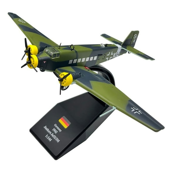 NATEFEMIN Junkers Ju52 Transport Plane Alloy Model 1/144 German Aircraft Luftwaffe Aviation Collectible Static Display