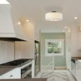 thumbnail image 2 of Globe Electric Kyle 2-Light Dark Bronze Indoor Flush Mount Ceiling Light with White Linen Shade, 2 of 7