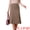 Brown, variant on Women's Pleated High Waist A Line Knit Midi Skirt XL Black