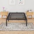 thumbnail image 4 of 14-pulgada heavy-duty tamaño individual metal marco de cama con under cama almacenamiento, sturdy mattress foundation, support slats, non-slip y noise-free, 4 of 6