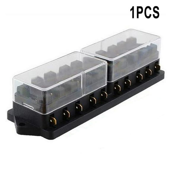 BTOER Tools Fuse Box For Standard Blade Fuse Holder ATO/Block 12V Or 24V Automotive Or HGV Fuse Box 10-way 12-way 6-way 8-way Durable