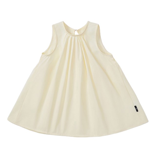YOUSNH Robe à Manches Courtes pour Filles Tout-Petits Robes de Danse Vêtements Robes pour Filles Beige 3-4 Ans