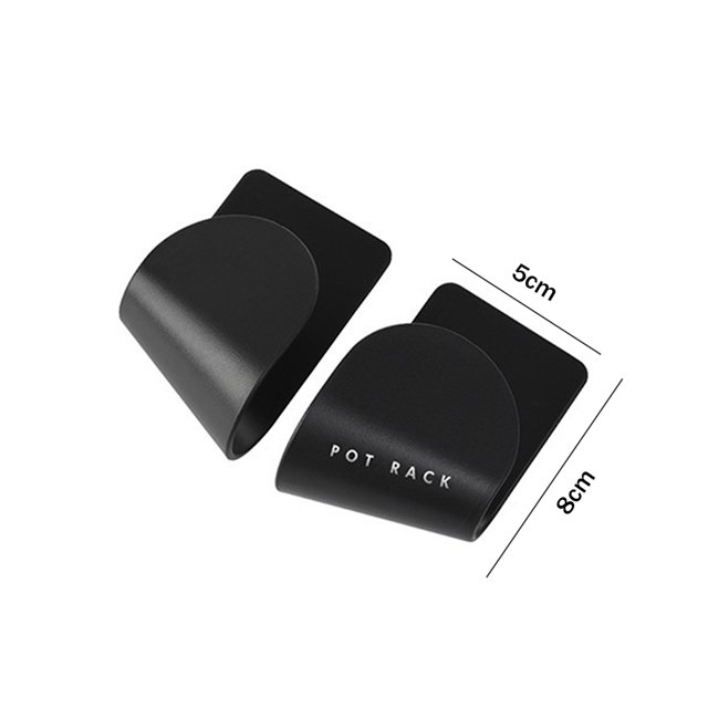 Soporte Para Tapa De Olla 2 piezas Pan Pot Cover Rack sin perforaciones montado en la pared Pan Cover Stand para puerta (negro) Ndcxsfigh Libre de BPA