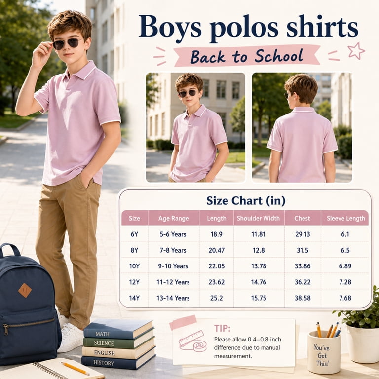 Aideaone Boys V-Neck Polo Shirt photo 6