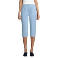 thumbnail image 3 of Lands' End Women's Petite Sport Knit High Rise Elastic Waist Capri Pants, 3 of 3