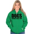thumbnail image 3 of Anti Social Dog Lover Pet Puppy Owner Zip Up Hoodie Men's Women's Brisco Brands L, 3 of 6