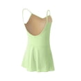 thumbnail image 5 of hengsof Girls' Ballet Leotard Solid Color Sleeveless Halter Tulle Dress Gymnastics Dance Training Leotard Sleeveless V Neck Leotard Suitable for Girls Aged 3-15, 5 of 8