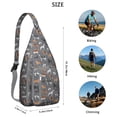 thumbnail image 2 of Cute Cartoon Dog Sling Backpack - Funny Bone Pattern Shoulder Bag (Adorable Pet Design, Lightweight & Durable), 2 of 4