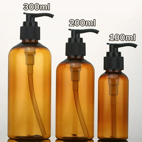 Walbest Empty Plastic Pump Bottle Dispenser, 1 Pc Portable Clear BPA-Free Cylinder Shampoo Lotion Hand Pump Bottle Durable Refillable Container for Massage Oil, Liquid Soap