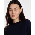 thumbnail image 5 of Scenario Women's Rib Mock Neck Top with Long Sleeves, Sizes XS-XXXL, 5 of 6