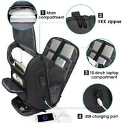 BANGE Gray Business Laptop Backpack with USB Charging Port