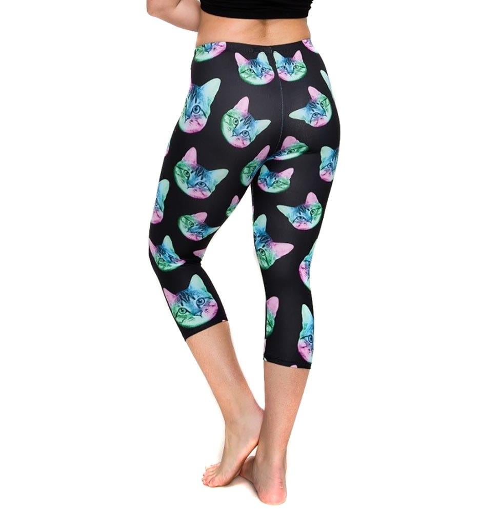 Womens Plus Size Capri Leggings Cropped Stretch Pants Solid Basic Fits 1X 2X 3X | eBay