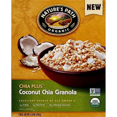 Nature's Path Organic Chia Plus Coconut Chia Granola, 12.34 oz, (Pack of 12)