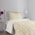 thumbnail image 5 of Ambesonne Tan Quilted Bedspread Set 2 Pcs, Water Inspired Bubble Forms, Twin Size, Tan Eggshell, 5 of 6