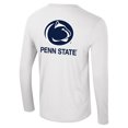 thumbnail image 3 of Men's Colosseum White Penn State Nittany Lions Logo Lockup 3-Hit Active Blend Long Sleeve T-Shirt, 3 of 3
