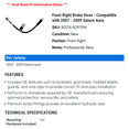 thumbnail image 2 of Front Right Brake Hose - Compatible with 2007 - 2009 Saturn Aura 2008, 2 of 2