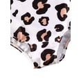thumbnail image 3 of EYIIYE Little Girls One-piece Swimsuit Print Off Shoulder Swimwear, 3 of 5