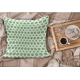 thumbnail image 2 of Green Fluffy Throw Pillow Cushion Cover, 60s 70s Pop Art Inspired Retro Green Polka Dots Circles Vintage Design Art, Decorative Square Pillow Case, 16" x 16", Fern Green and White, by Ambesonne, 2 of 5