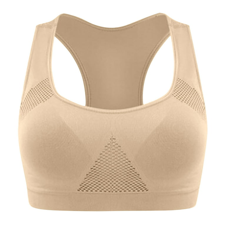 WEANT Best Bra for Heavy Breasts Women's Solid Color Hollow Out Breathing  Holes Plus Size Bra Yoga Sports Underwear Best Bras for Women