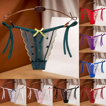 Ukumplol Panties for Women Thong Underwear Women Briefs Thong Women Ladies Pants Lace Thong Underwear G String Thongs for Women Womens Thong Underwear Red 1 One Size