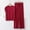 Wine(New), variant on PNTUTB Women's Casual Solid Color Loose Comfortable Short Sleeve Crew Neck Top with Drawstring Pants Pajama Set