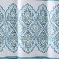 thumbnail image 4 of VCNY Home Pandora Bohemian Aqua Damask Polyester Shower Curtain, 72" x 72", 4 of 5