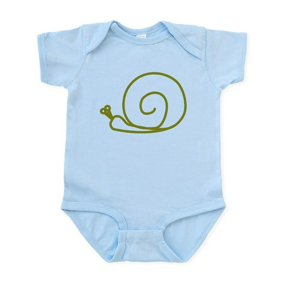 CafePress - Green Snail Infant Bodysuit - Baby Light Bodysuit, Size Newborn - 24 Months